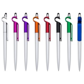 Caneta Plástica Touch com Suporte Personalizada - BSB13499