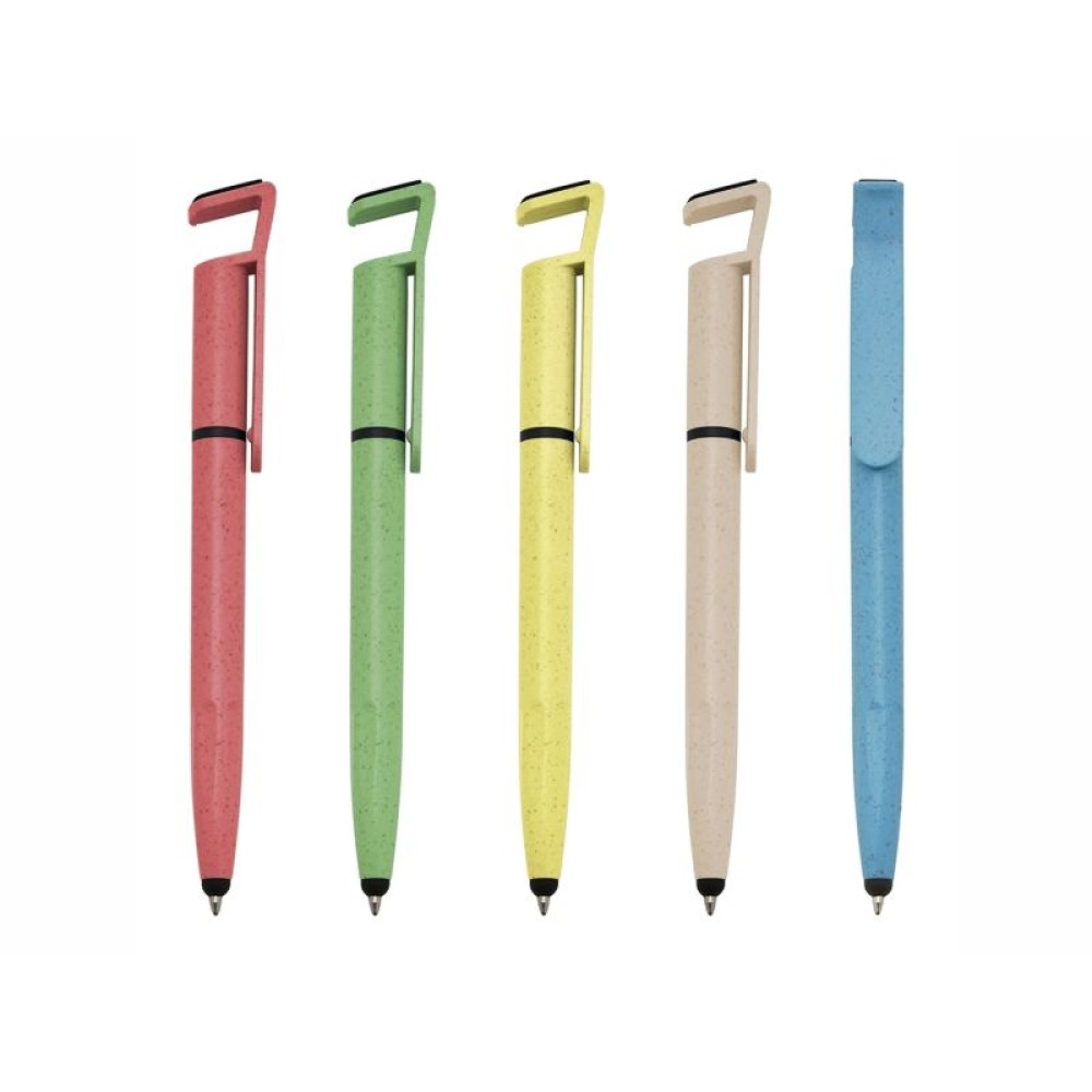 Caneta Fibra de Bambu Touch com Suporte Personalizada - BSB00708T