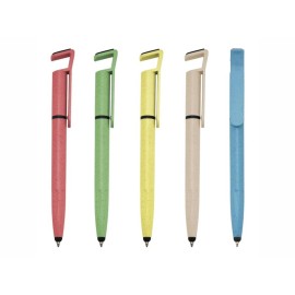 Caneta Fibra de Bambu Touch com Suporte Personalizada - BSB00708T