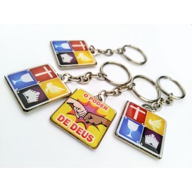 Chaveiro Chapinha de Metal Resinado - Personalizado - BSB113