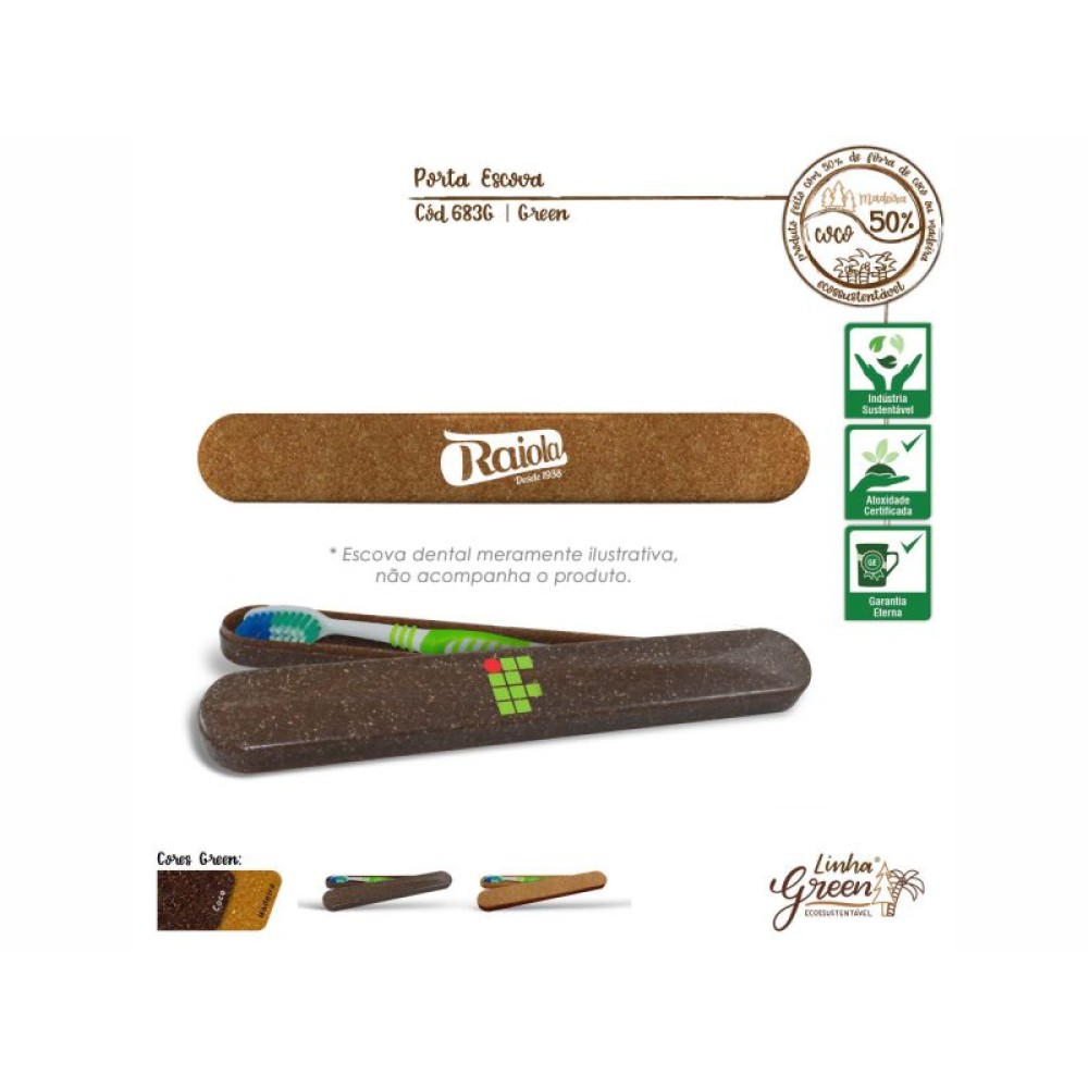 Porta Escova Dental Green Personalizada - BSB683G