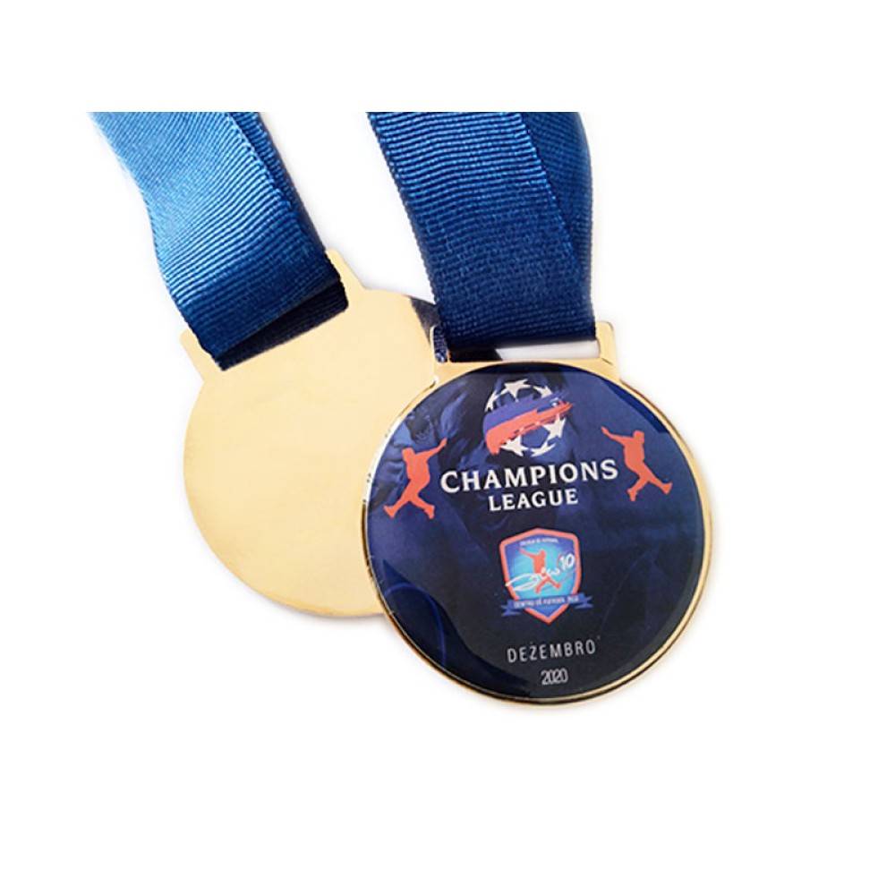 Medalha Chapa Dourada Personalizada