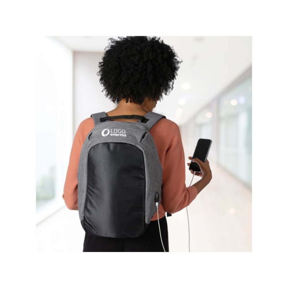 Mochila Anti-Furto USB Personalizada - BSB01306