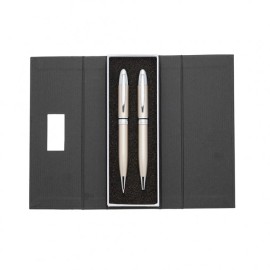 Conjunto Caneta e Lapiseira Metal Personalizado - BSBER180PAR-BCO